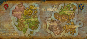 wow warcraft battle for azeroth mapas maps kul tiras tiraz zandalar