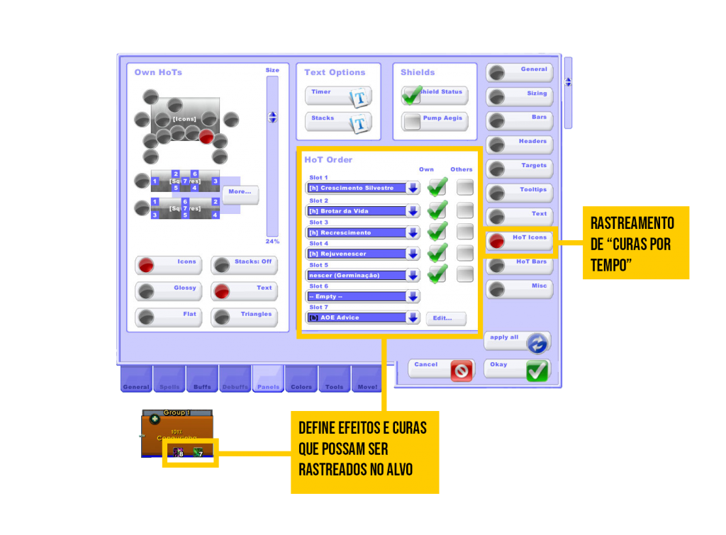 wow world of warcraft addon addons guia guide vuhdo voodoo raid frames raidframes raide interface healer curandeiro mouseover mouse over