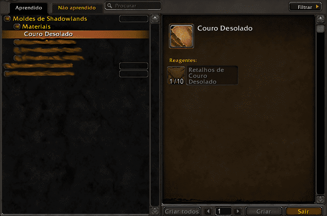 wow world of warcraft shadowlands esfolamento skinning