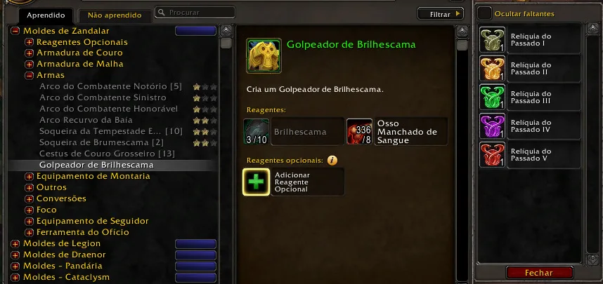 wow world of warcraft letherworking legendary lendário