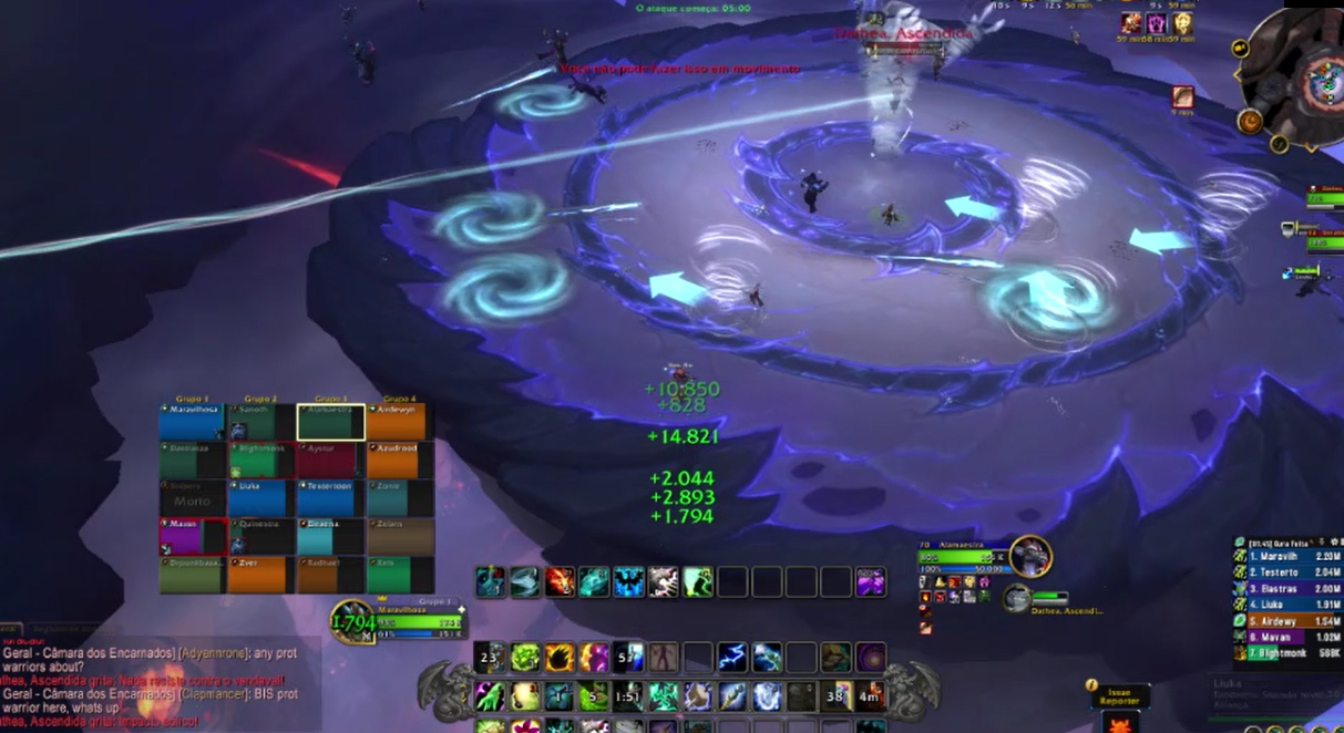 Imagem da mecânica Explosão Reversa, mecânica de Dathea na primeira raid de Dragonflight