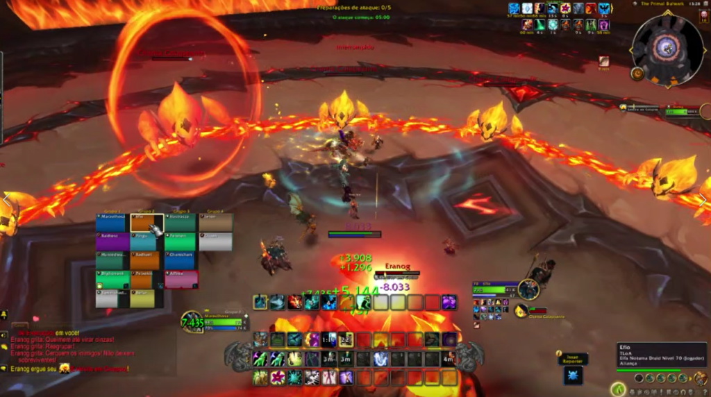 Imagem da mecânica Collapsing Army, mecânica de Eranog na primeira raid de Dragonflight