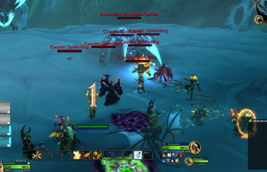 Imagem dos adds, mecânica de Sennarthe na primeira raid de Dragonflight