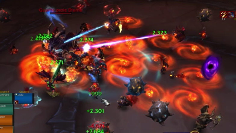 Imagem da mecânica Fogo Indômito, mecânica de Diurna na primeira raid de Dragonflight