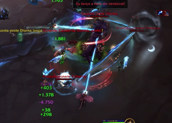 Imagem da mecânica Ira do Grande Cajado, mecânica de Diurna na primeira raid de Dragonflight