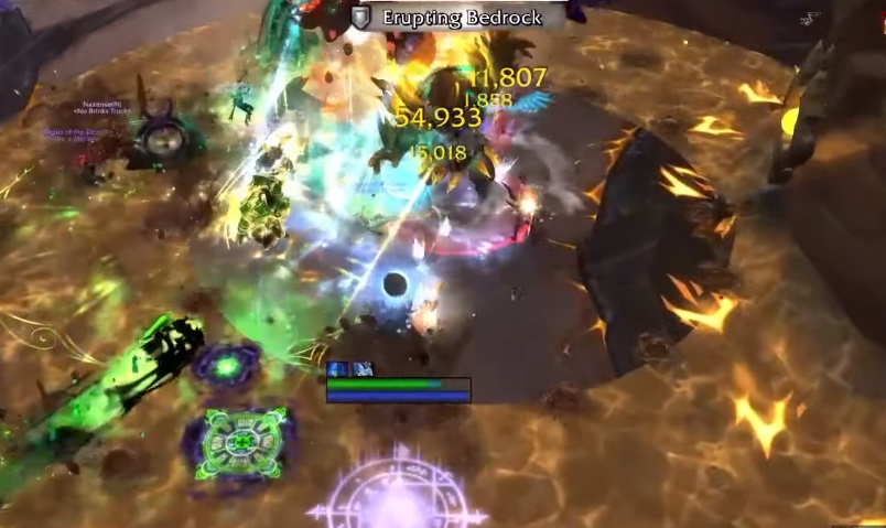 Imagem da mecânica ruptura sismica, mecânica de Kurog na primeira raid de Dragonflight