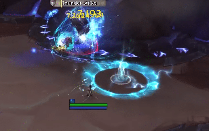 Imagem da mecânica raio e trovão, mecânica de Kurog na primeira raid de Dragonflight