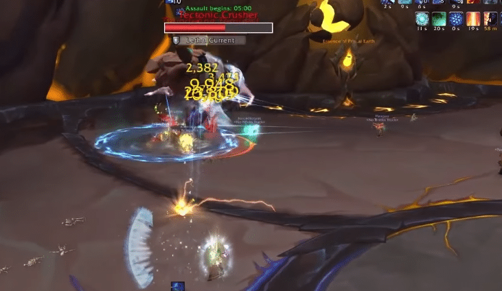 Imagem da mecânica adds de terra e tempestade, mecânica de Kurog na primeira raid de Dragonflight