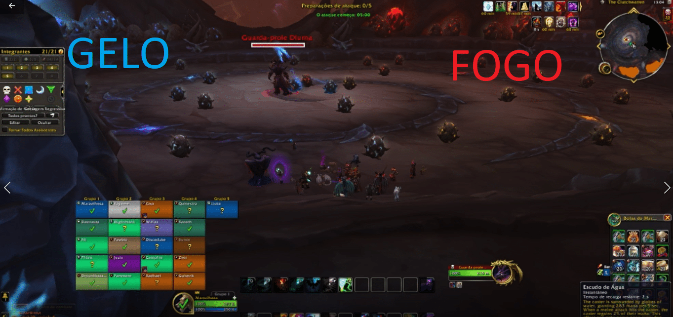 Esquema da sala de Diurna na primeira raid de Dragonflight